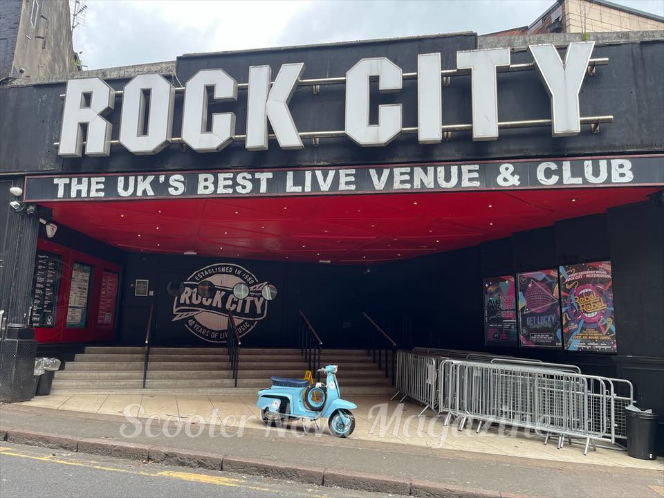 Andy Gillard at Rock City, Nottingham, during the 2025 100 Landmark Challenge