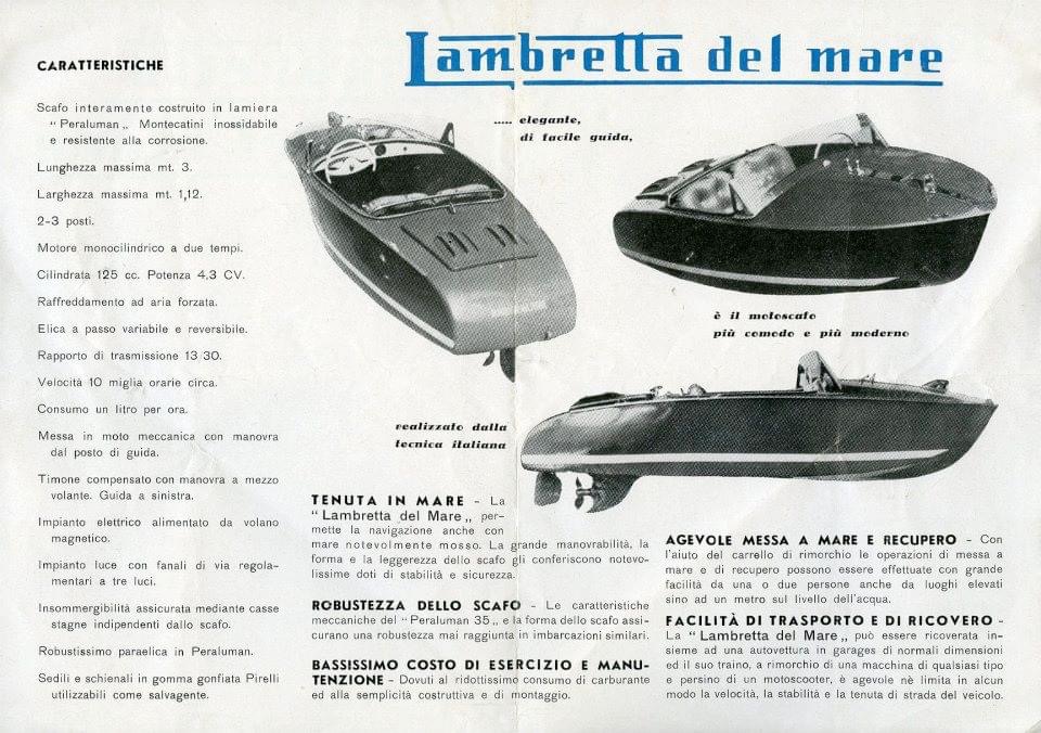 Lambretta del Mare brochure spread